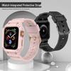 Прочный силиконовый ремешок для Apple Watch iWatch87654321s9 - Однотонный, ударопрочный дизайн