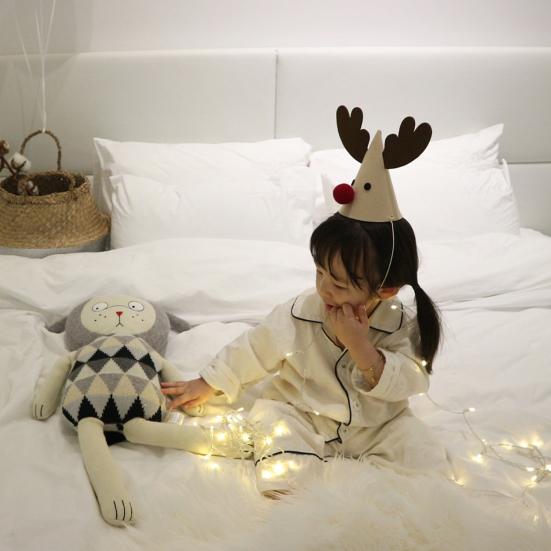 Christmas Party Cap Exquisite for Indoor Eco-friendly Decorative Tree Elk Xmas Party Cap Innovative Easy Wear Practical