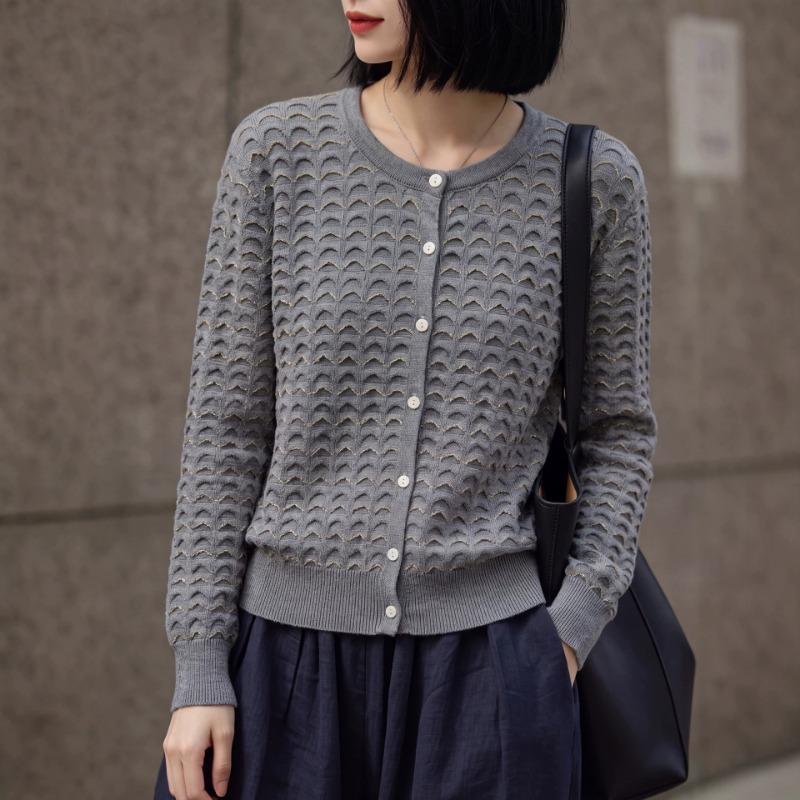 Women S Wool Cardigan Regular Fit Long Sleeve Casual Autumn Winter Outerwear