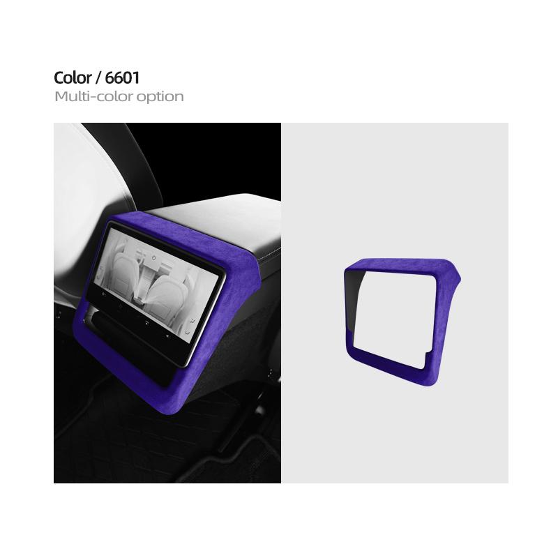 Imported Top Suede Car Rear Air Outlet Display Frame Panel Trim Interior Accessories For Tesla New Model 3 Highland 2024-Up