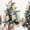 5Pcs Plastic Pine Cone Balls Hanging Pendants Small Christmas Ornament  Theme Party