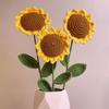 1/3pcs Artificial Handmade Crochet Wool Sunflower Wedding Bridal Bouquet Diy Gift Christmas Home Outdoor Garden Finish Product