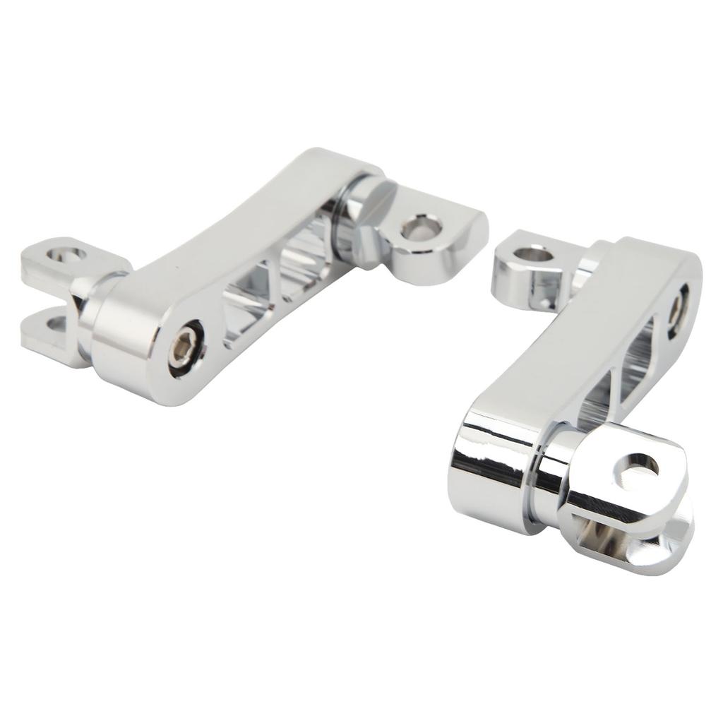 Motorcycle Foot Peg Highway Bracket 360 Degrees  Adjustable Rugged Foot Peg Extension Bracket for Touring Electroplated