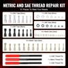61PCS Thread Chaser Set UNC UNF Metric Thread Restorer Tool Rethreading