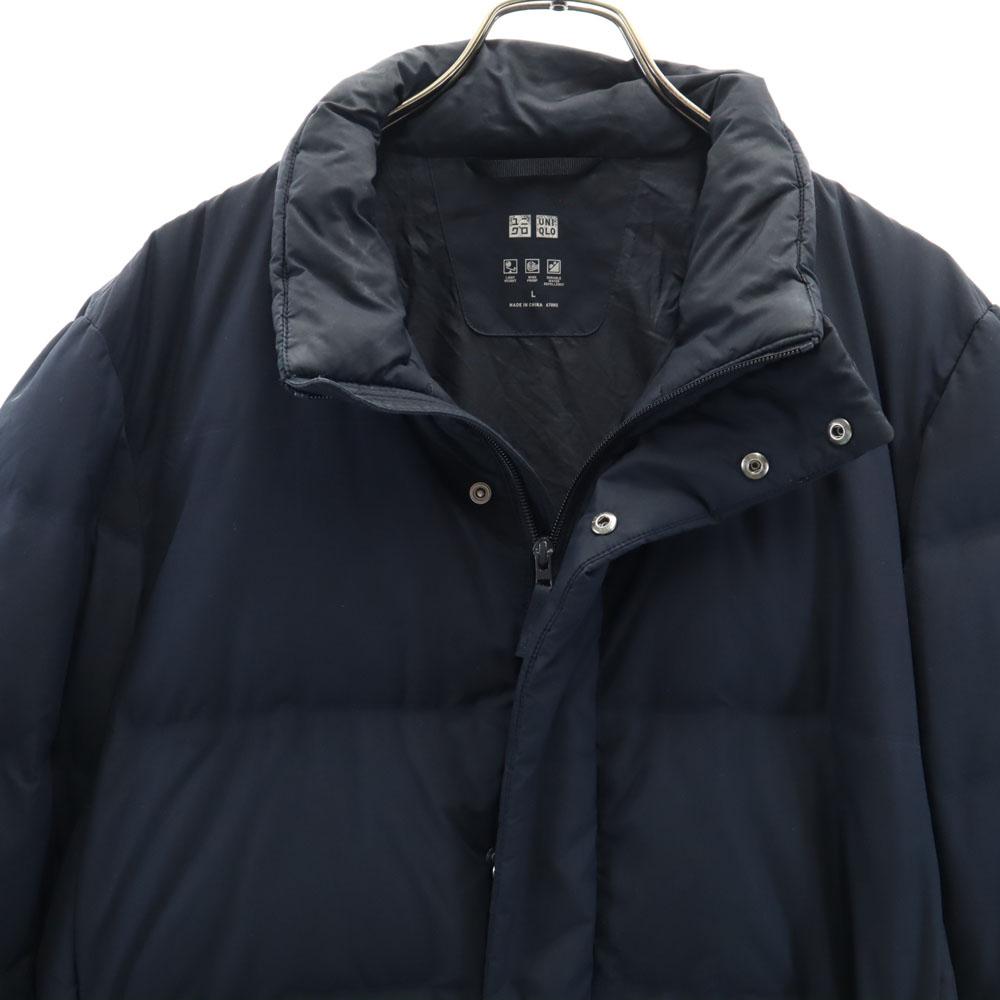 Uniqlo Бесшовное пуховое пальто L Темно-синее Мужское Б/У