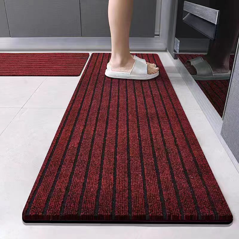Kitchen Stripe Carpets Rug Stain-resistant, Water-resistant, Non-slip, Rubber Backing Bathroom Mat Carpet House Carpet Modern Home Decor