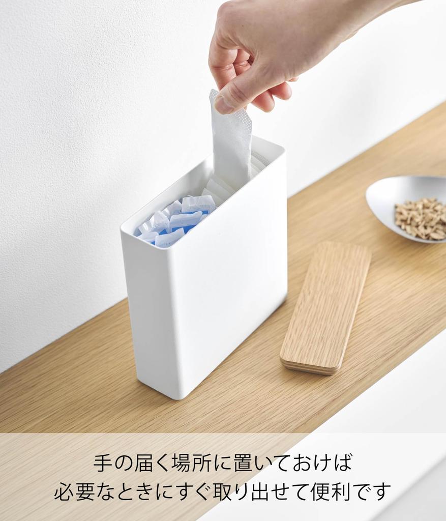 Yamazaki Slim Sanitary Storage x x с разделителями и для гигиенических и туалетных принадлежностей Номер продукта 10398 Кейс, Натуральный, Ш14.7 Г4.7 В15.6см, RIN, Крышка, Использование,