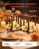 24 Pcs Wooden Wedding Lantern, Cedar Wood and Plastic Wooden Lantern Candle Holder, Rustic Decorative Home Centerpiece Ideal for Wedding Table Party