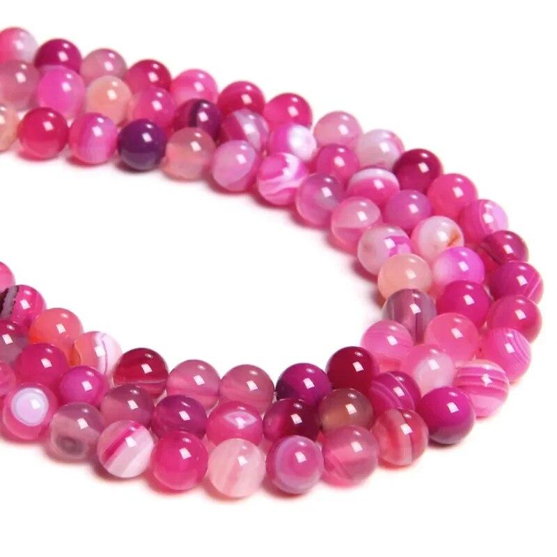 Натуральный красный полосатый агат, свободные бусины, драгоценный камень, гладкая круглая бусина для изготовления ювелирных изделий