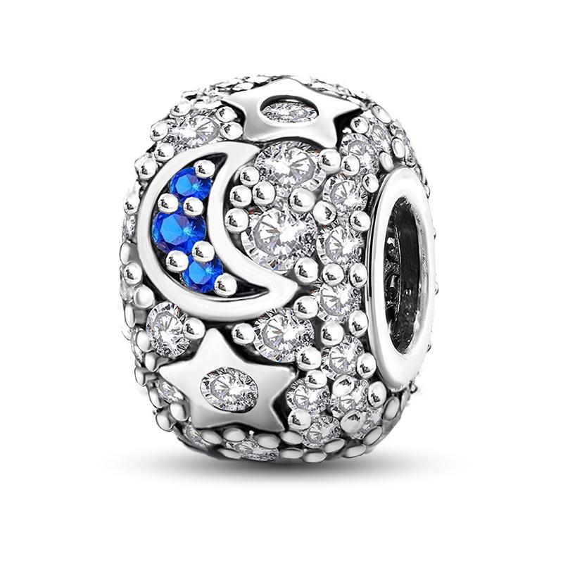 Медь Милый Слоник-Бабочка Синяя Серия Шармы Бусины Подходят для Оригинального Браслета Пангла Высокое Качество DIY Ювелирные Изделия