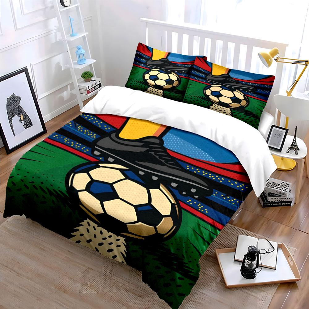 Soccer ball and cleat. Bedding sets Duvet cover sets Duvet covers Pillowcases(1 * Duvet Cover 2 * Pillowcases without duvet insert)