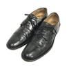 Italy Made/JOHNSTON & MURPHY/Straight Tip Cap Toe Shoes/8.5M/26.0-26.5/Black/(USED)