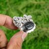 Natural Silver Leaf Jasper Multi Stone Adjustable Ring 925 Silver For Girls