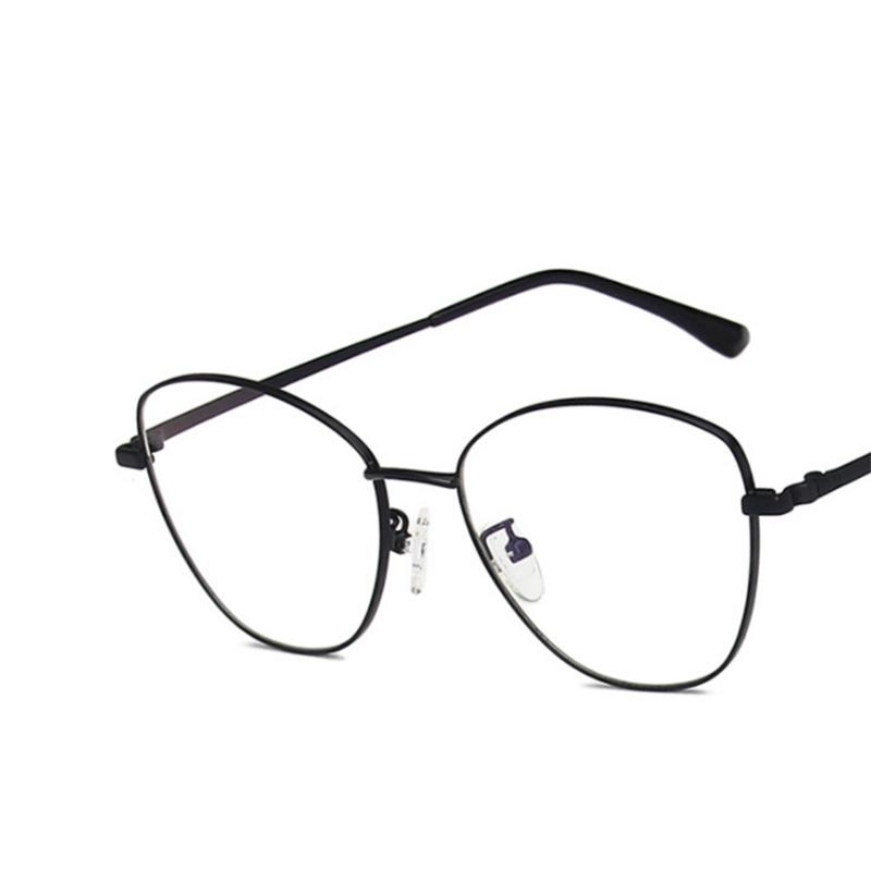 Fashion Cat Eyes Metal Frame Clear Glasses Myopia Nerd Spectacles -0.5 -1.0 -2.0 -3.0 -4.0 To -6.0