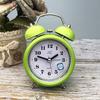 Creative Clock Metal Bell Alarm Clock with Night Light Bedside Alarm Clock Fashion Personality Student 1 Inch Clock 1811