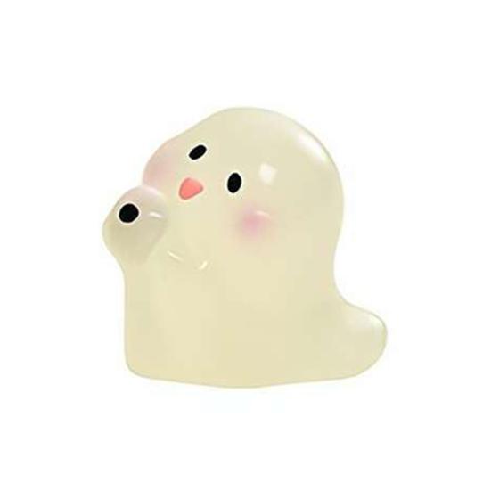 1/6/24/36Pcs Halloween Ghost Figurine Glow-in-the-dark Mini Cartoon Ghost Statue Luminous Miniature Ghost Ornament Desktop Decoration