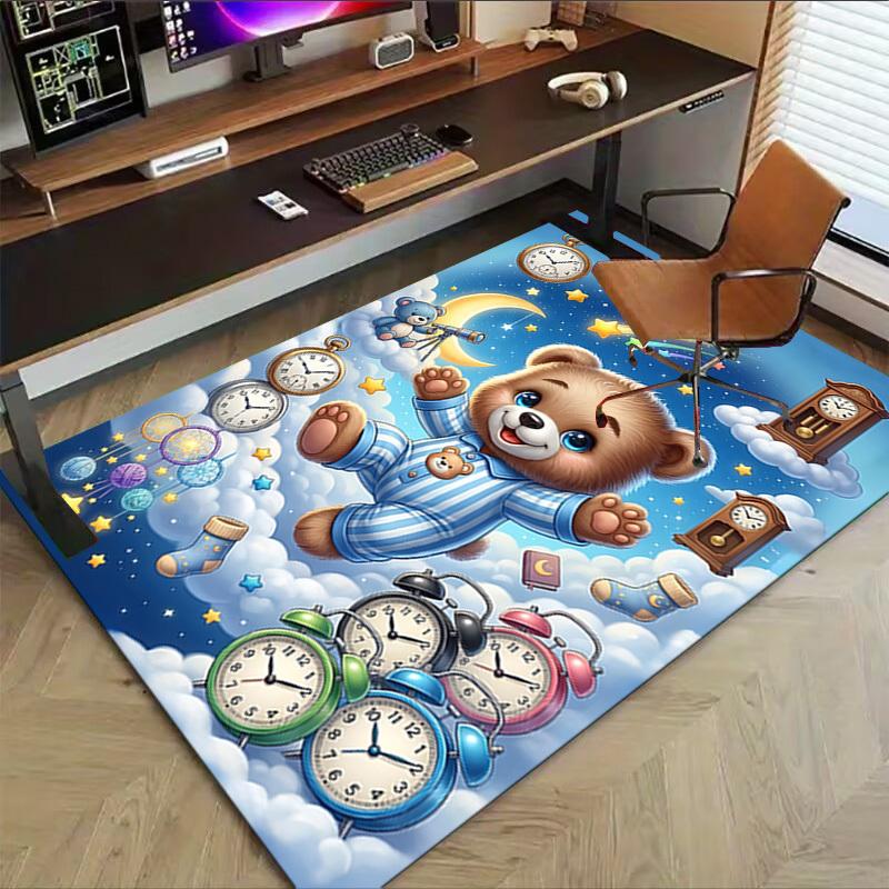 1PC Bear Extra Large Non-Slip Floor carpet, Office, family, bedroom, Studio - Large Area Rug,Longlasting Material-K0384