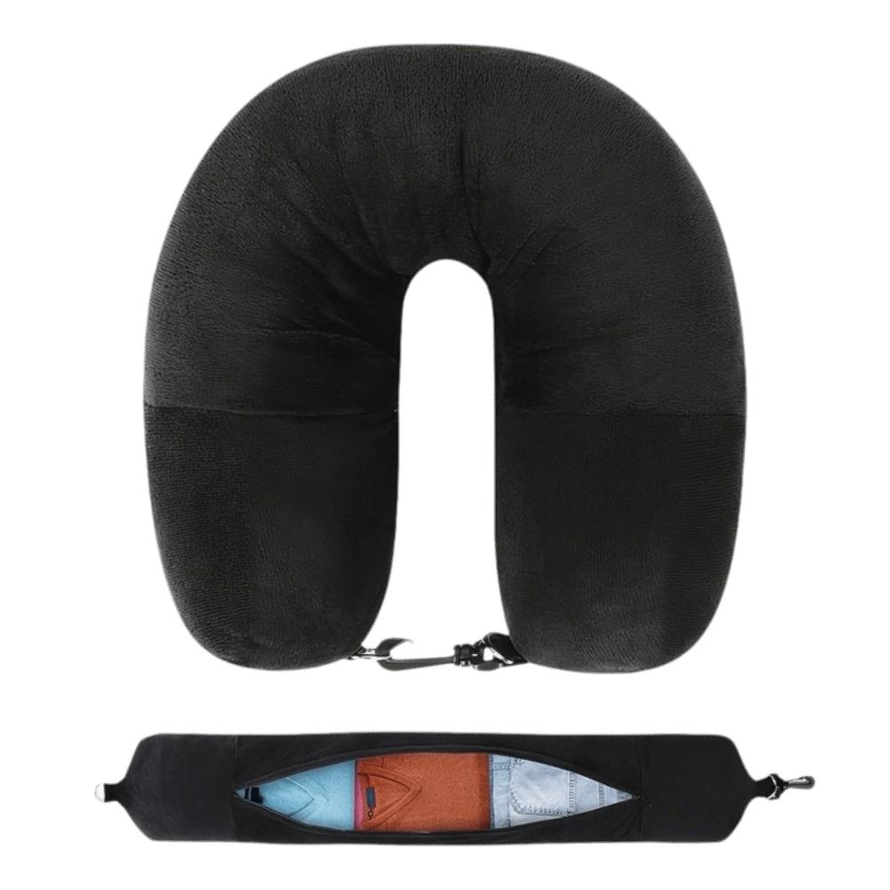 Space-Saving Travel U-Shaped Pillow Fillable Design Travel Neck Pillow Travel Essentials