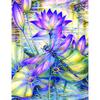 Rhinestones Pictures Diamond Embroidery Blue Lotus Cross Stitch Kits 5d Diamond Painting Embroidery