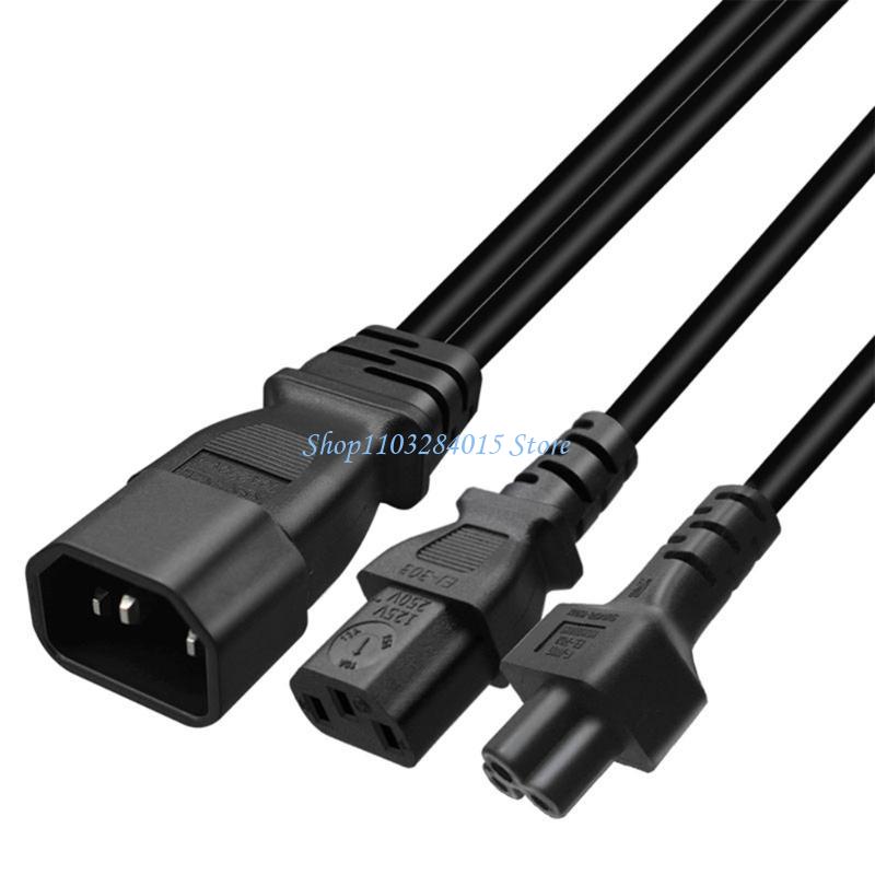 R6FF 3-контактный IEC320-C14 Папа на IEC320-C13+C5 Мама Кабель-переходник для блока питания