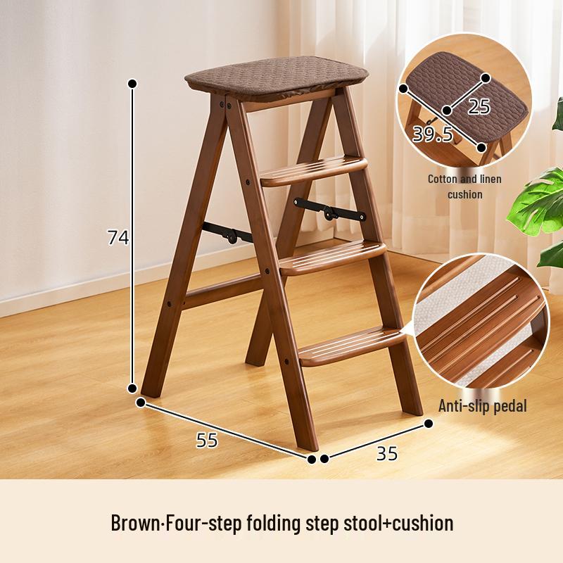 Multifunctional Household Foldable Stool & Ladder for Kitchen and Bar Use