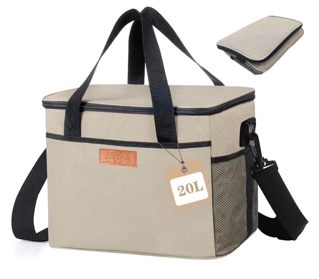 FTBOL Компактный термобокс с мощным охлаждением Кемпинг Большой складной термобокс с сумкой-холодильником для клуба Легко переносить в руке или через плечо Идеальный