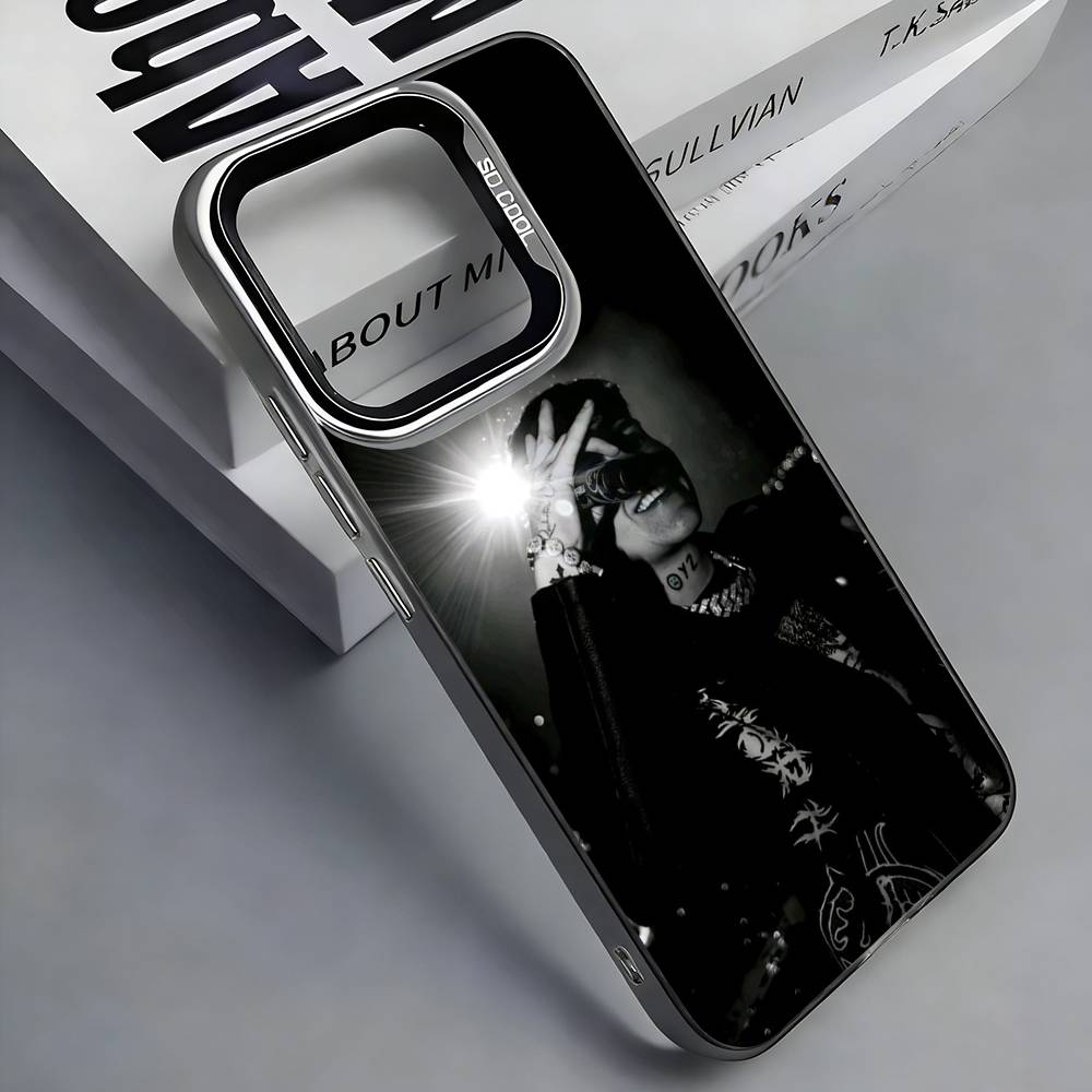 Чехол для телефона J-Junior H для iPhone 17,16,15,14,13,12,11 Plus,Pro Max, Цветной серебряный чехол для телефона