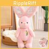 Adorable 60cm Grey Pink And White Rabbit Plush Toy Pillow For Girls Cozy Bedtime Companion