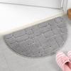 Сплошной цвет водопоглощения полукруглый коврик для ванной комнаты дверь пол ковер подушка