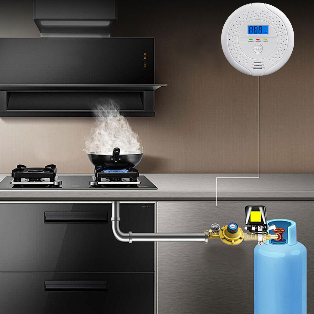 Датчик угарного газа Цифровой детектор угарного газа Детектор газа Независимый Дым Пожар Звук Детектор угарного газа Умный дом