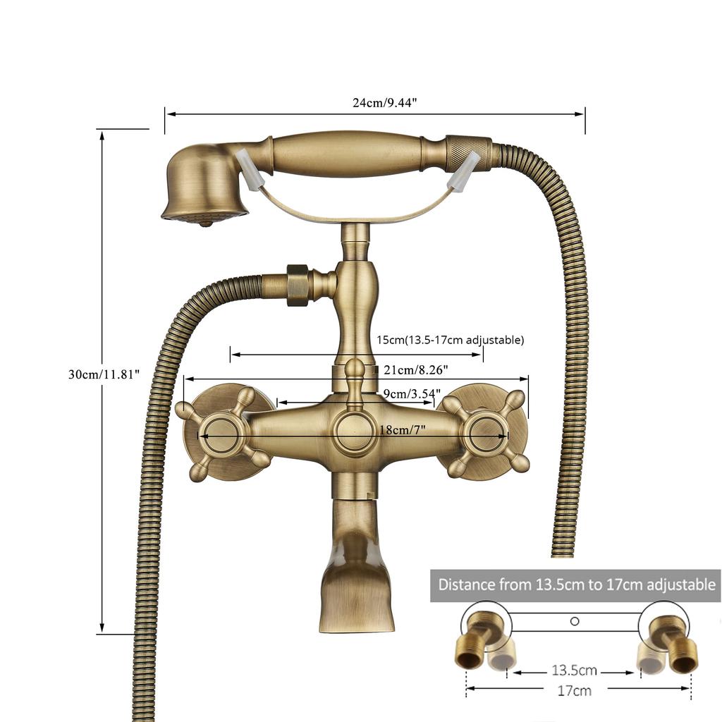 Luxury Golden Black Bathtub Faucet Mixer Tap Telephone Style With Sprayer Hand Shower Rotate Spout Tub Hot Cold Water Mixer Sets