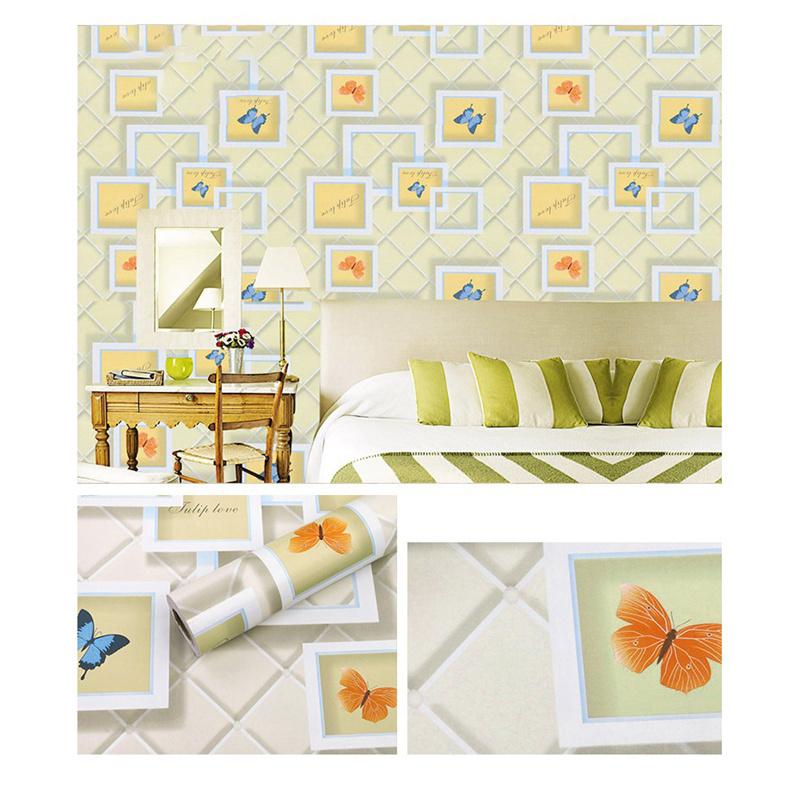 10м/20м ПВХ утолщенная геометрическая сетка дерево фон самоклеящиеся обои наклейки для ремонта отель домашний декор