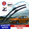 For Opel Zafira A 1998-2005 Car Windshield Wiper U-type Soft Rubber Frameless Bracketless HD Car Wipers 24"+22"