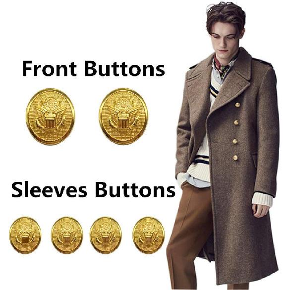 14pcs Gold Blazer Buttons for Suits Blazers Sport Coats 20mm 15mm Metal Shank Blazer Buttons Set for Sewing Coats Suits Blazers (MB20110)