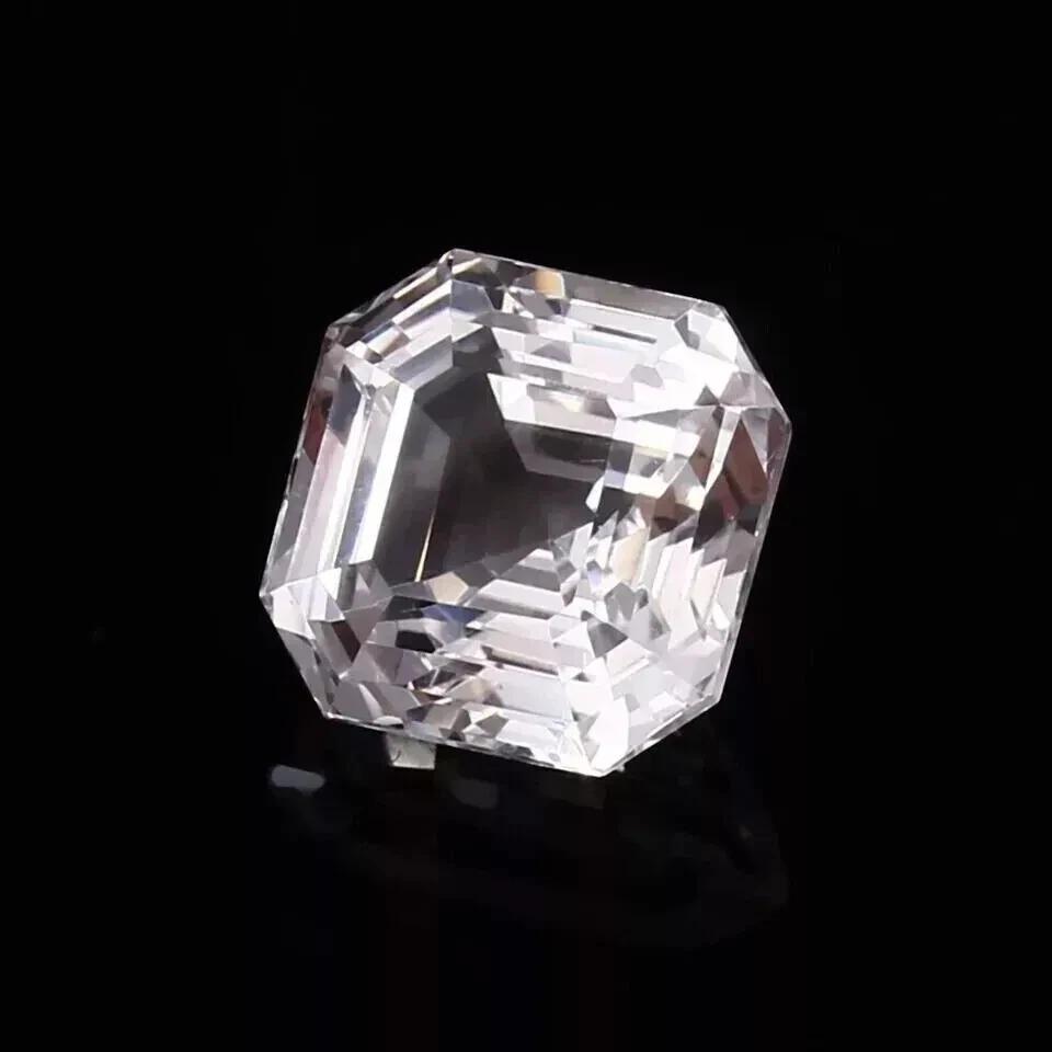 Fabulous White Sapphire Awesome Natural Asscher Cut 10-12 Ct Certified Gemstone