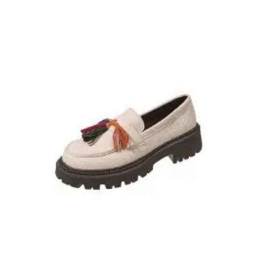 Женская обувь Новые женские туфли на толстой подошве в британском стиле Офисные женские легкие повседневные дизайнерские туфли Лоферы Zapatos De Mujer