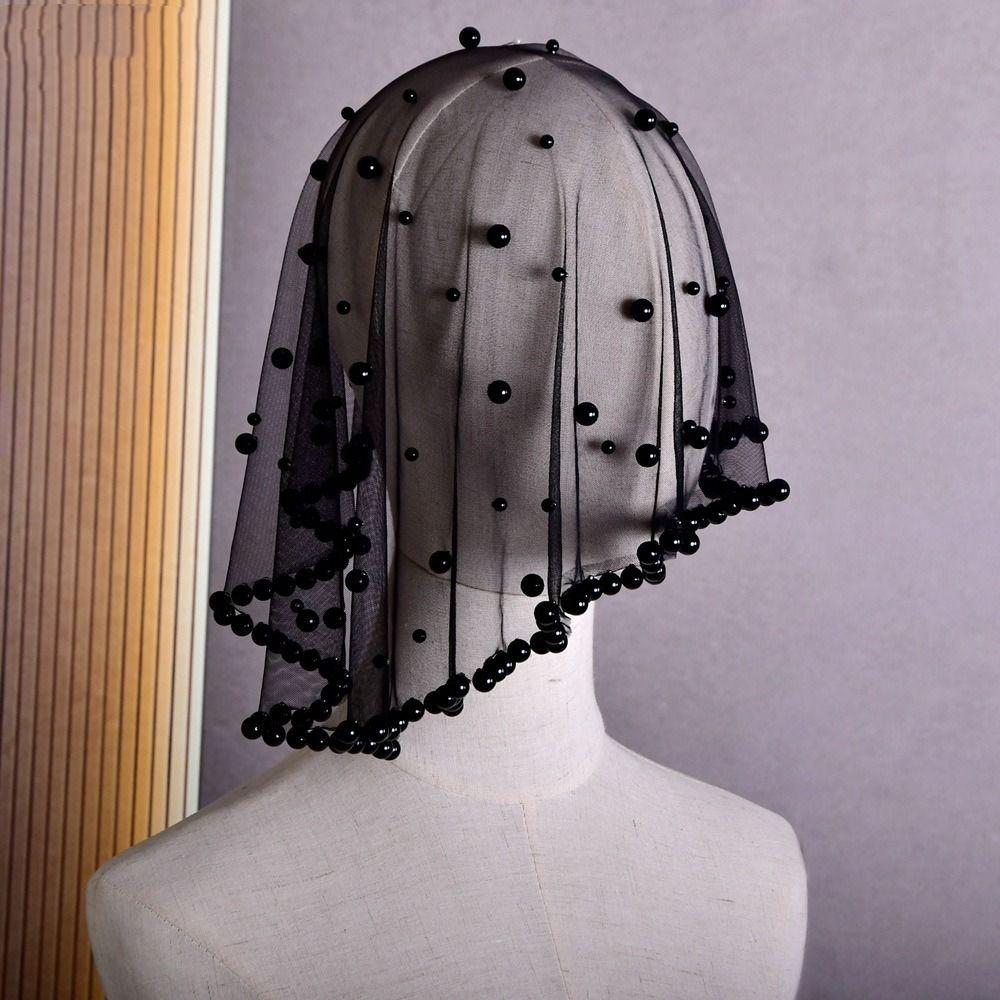 Французские свадебные фаты Жемчуг Бусины Невеста Головная вуаль Мода Фата невесты Аксессуары невесты