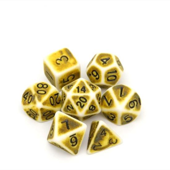 7 шт./лот, многогранные игральные кости из смолы D&D D4 D6 D8 D10 D% D12 D20, многогранные игральные кости TRPG, настольные игры
