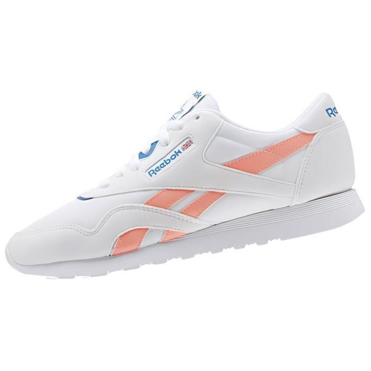 Reebok Женские Классические Белые Цифровые Розовые Ретро Повседневные Кроссовки из Нейлона CN2966