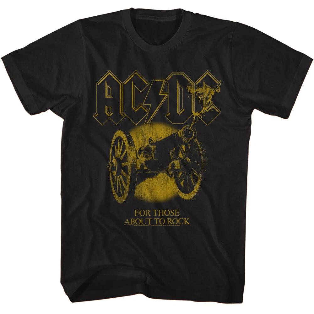 ACDC Gold For Those About To Rock Cannon Men's T Shirt