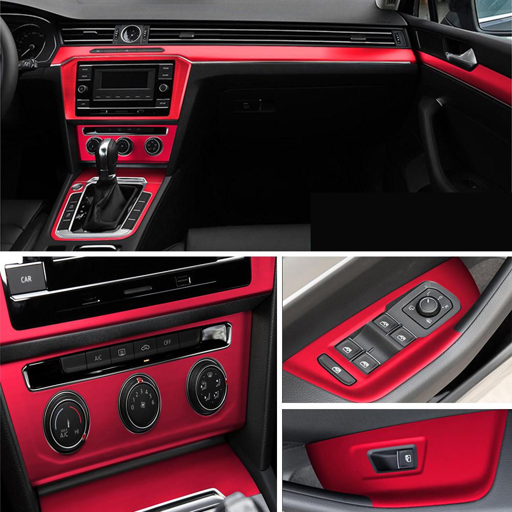 3D/5D наклейки из углеродного волокна для Volkswagen VW Passat B8, внутренняя центральная панель управления, наклейки на дверные ручки, аксессуары для стайлинга автомобилей