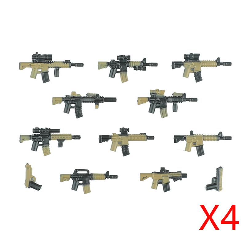 Военное Оружие Строительные Блоки Современные Фигурки Спецназа Солдат Армии Городская Полиция Многоцветные Аксессуары для АК Кирпичики Игрушки