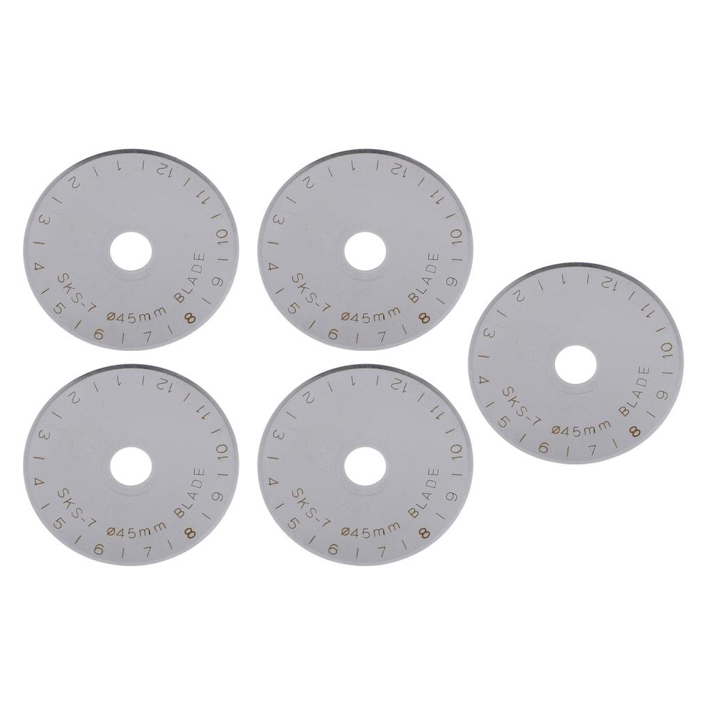 5 шт. 45 мм лезвия для вращающегося резака из легированной стали сменные лезвия для ткани, кожи, бумаги