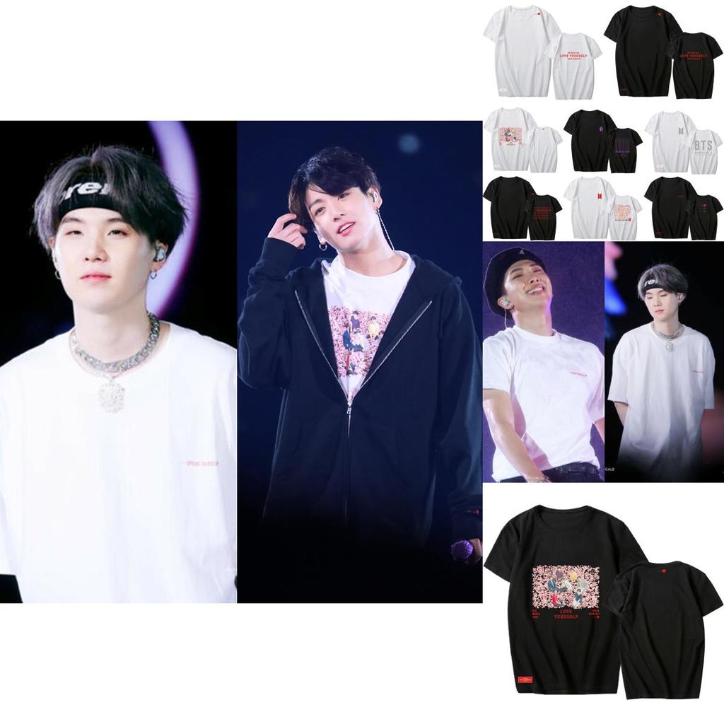 Tshirt Kpop Bts Love Speak Yourself Concert Tshirt Casual Tee Jk Rm Tops Jimin