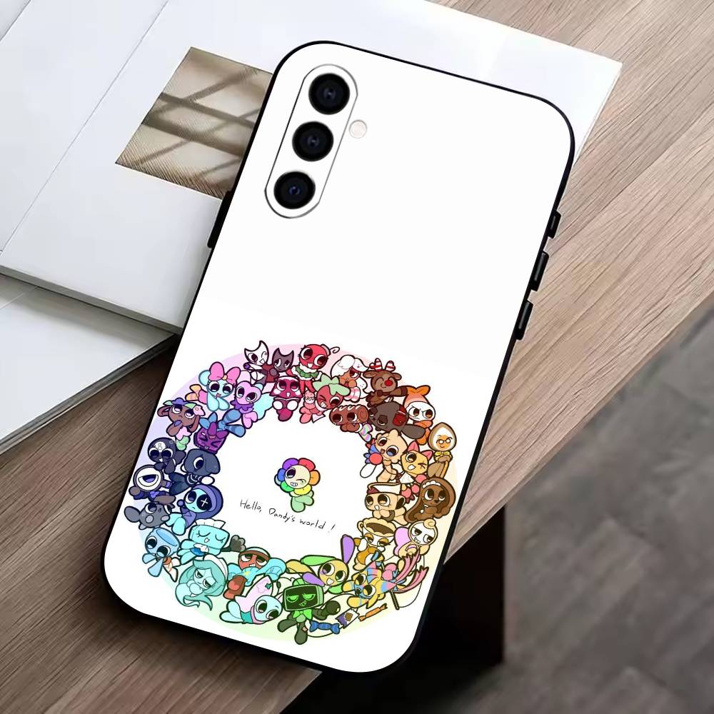 Милый Чехол Sprunki для Телефона Черный Силикон Мягкий Для Samsung Galaxy A73,A72,A71,A70,A53,A52,A51