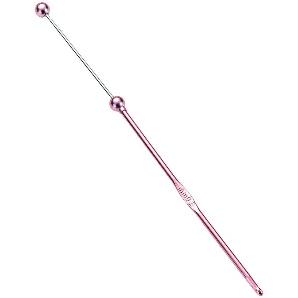 Beads Crochet Hook 3mm Crochet Needle Handmade Crochet Needle Practical Metal Knitting Needle for Craft Project