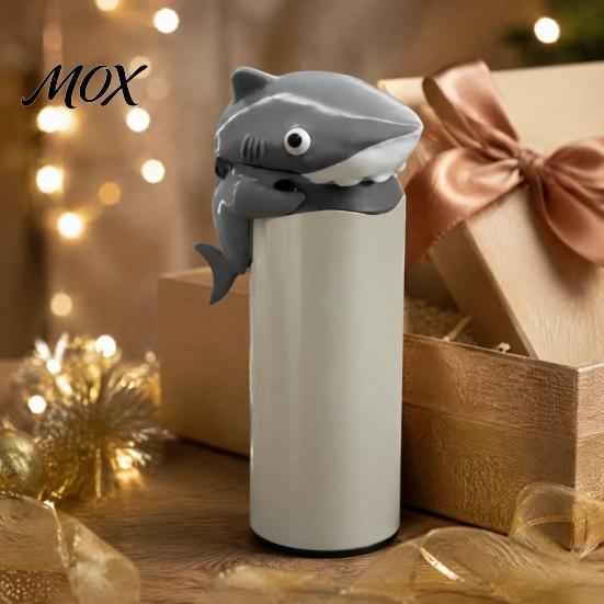Shark Lover Gift Portable Soda Can Lid Cover, Shark/Dinosaur/Frog/Hippo/Elephant Shape, Durable Decorative Topper Plastic Dustproof Protector