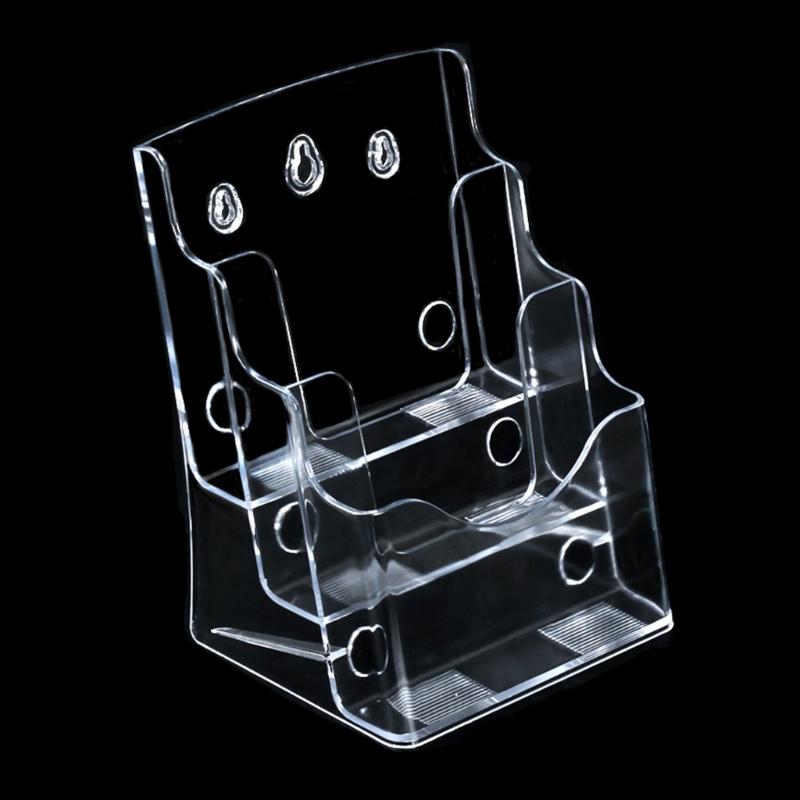 Acrylic Brochures Holder Clear Literature Organizers Stand, Brochures Pamphlets Display Stand for Wall Mount Countertop