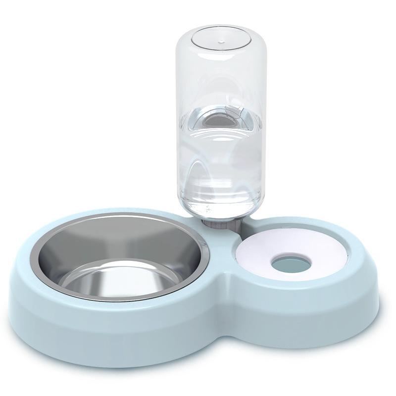 Dual Automatic Pet Feeder Bowl For Dogs And Cats Non Spill Plastic Water And Food Dispenser With Stand KTY