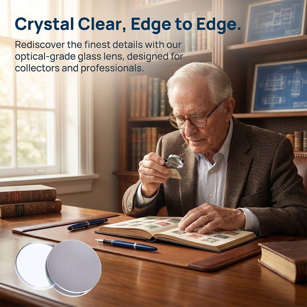 20X Folding Round Magnifier Folding Design Mini Portable Reader 20X Handheld Magnifier Reading